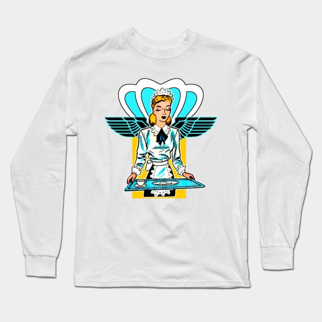 Flight attendant angel Long Sleeve T-Shirt by Marccelus